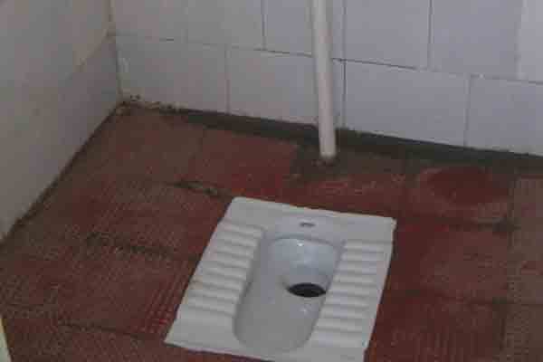 Toilets prior to renovation work.